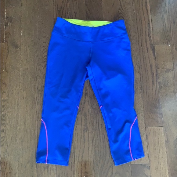 New Balance Blue Capris Exercise Leggings - Picture 1 of 5